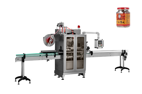 Square bottle sleeve applicator machine